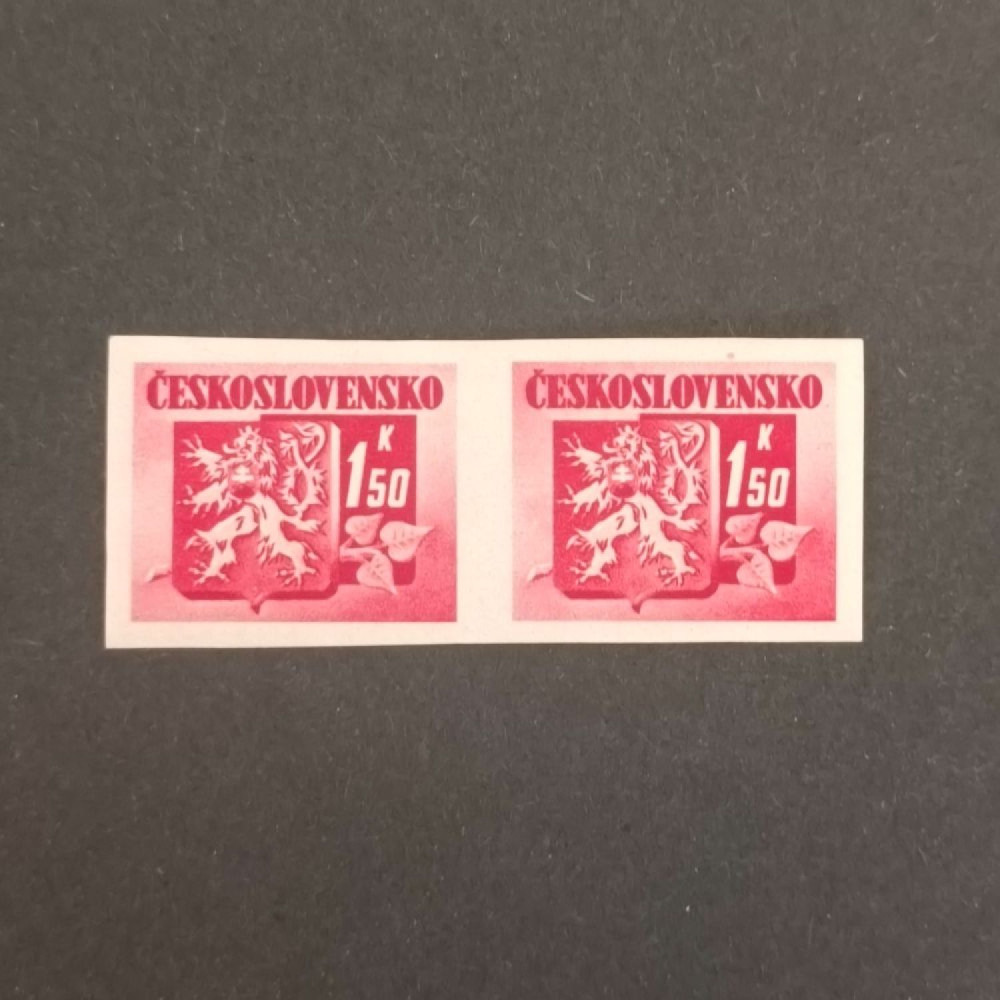 Zweierblock Tschechoslowakie, 1,50 K, Mi.417** 