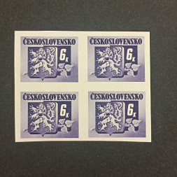 Block of four Czechoslovakia, 6 K, Mi.422, MNH** Block of four Czechoslovakia, 6 K, Mi.422, MNH**