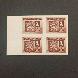 Block of four Czechoslovakia, 3 K, Mi.420, MNH** Block of four Czechoslovakia, 3 K, Mi.420, MNH**