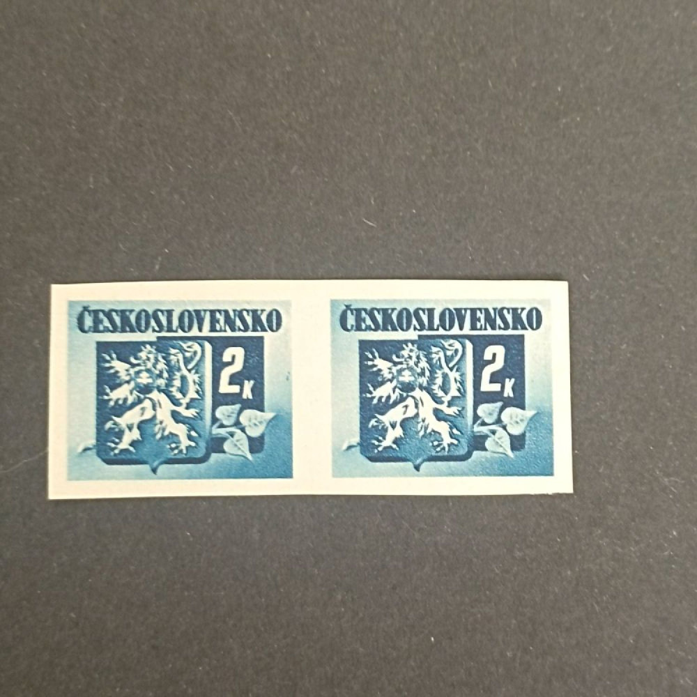 Zweierblock Tschechoslowakie, 2 K, Mi.418** 