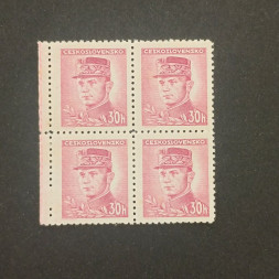 Viererblock Tschechoslowakie, 30 h, Mi.460** Viererblock Tschechoslowakie, 30 h, Mi.460**