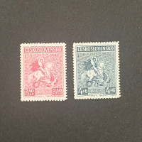 Set Czechoslovakia, 2,40+2,60-4+6 Kčs, Mi.490-491, MH* 