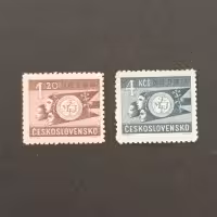 Set Czechoslovakia, 1,20 Kčs-4 Kčs, Mi.521-522, MNH** 