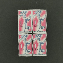 Block of four Czechoslovakia, 1Kčs, Mi.2572, MNH** 