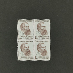 Viererblock Tschechoslowakie, 1 Kčs, Mi.2566** 