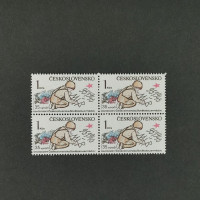Block of four Czechoslovakia, 1Kčs, Mi.2568, MNH** 