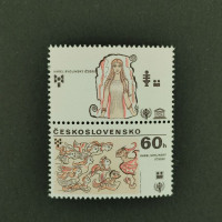 Briefmarke mit Ziefeldern Tschechoslowakie, 60h, Mi.2519** 