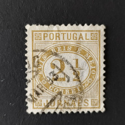Briefmarke Portugal, 2 1/2 R, Mi.65yB# 