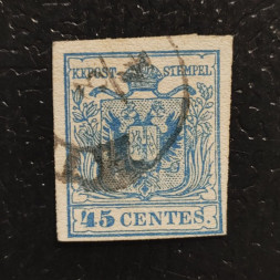 Briefmarke Lombardei und Venetien, 45 C, Mi.5YIII# 