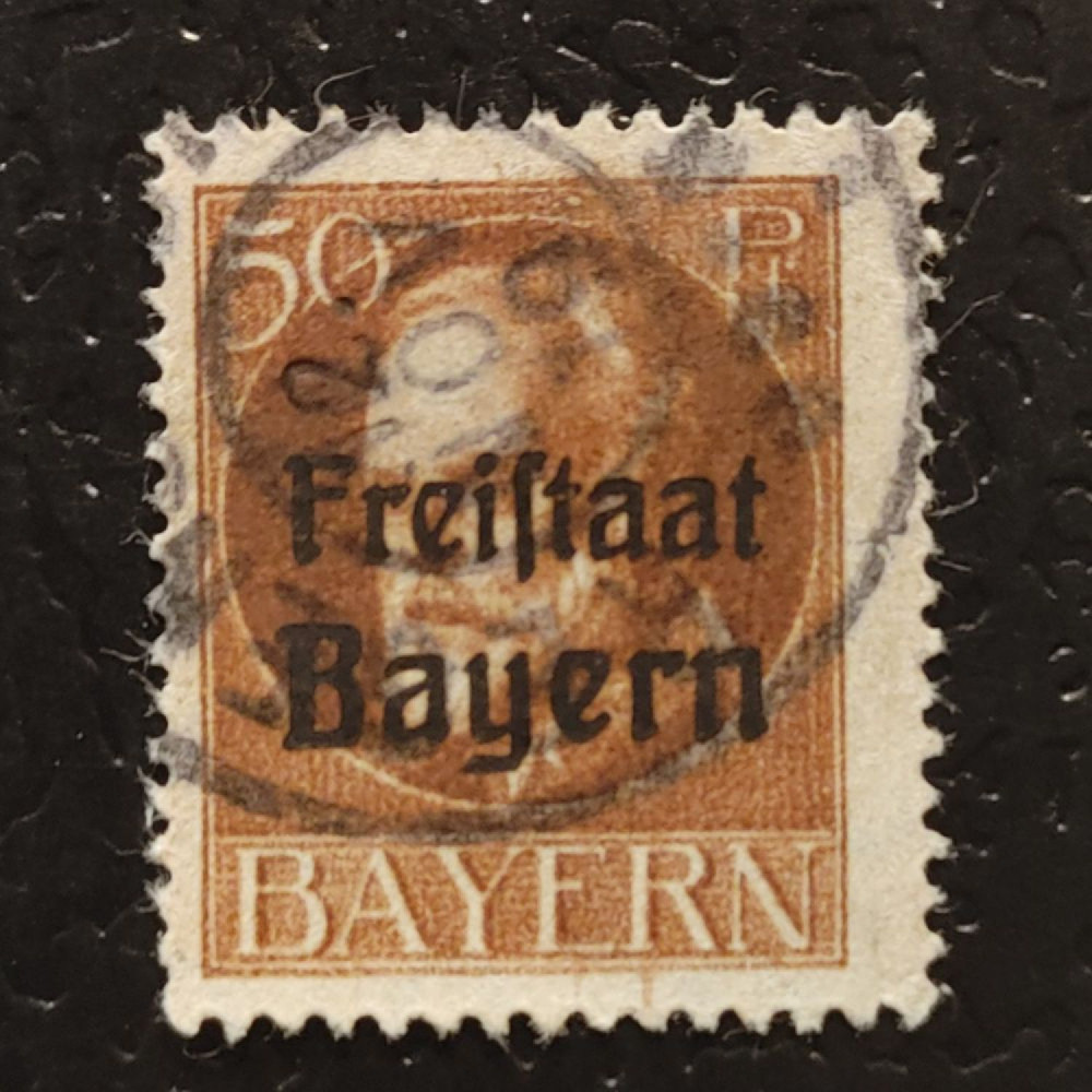 Stamp Bavaria, Mi.161A (SG 240A), Used #, 50 Pf 1