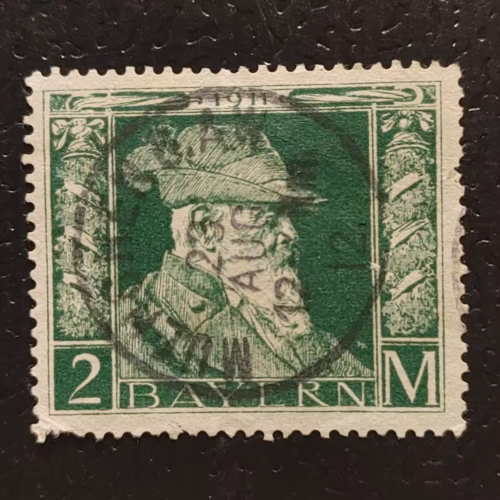 Stamp Bavaria, 2 M, Mi.87I, used# 