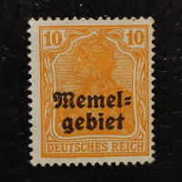 Známka Memelgebiet, Mi.14 (SG 27)*, 10 Pf
