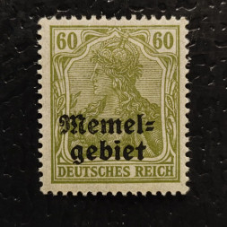 Briefmarke Memelgebiet, Mi.*, 60 Pf
