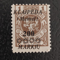 Známka Memelgebiet, Mi.140 (SG L17)*, 200 M