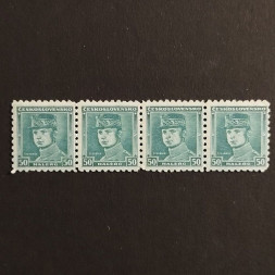 Block of four Czechoslovakia, 50h, Mi.338, MNH** 
