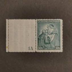 Briefmarke mit Ziefeldern Tschechoslowakie, 50+50h, Mi.342* 