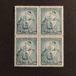 Viererblock Tschechoslowakie, 50+50h, Mi.342** 
