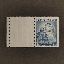 Briefmarke mit Ziefeldern Tschechoslowakie, 2 Kč + 50h, Mi.344* 