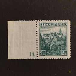 Briefmarken mit Kennzeichen Tschechoslowakie, 2 Kč, Mi.353** 