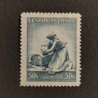 Stamp Czechoslovakia, 50+50h, Mi.361, MH* 