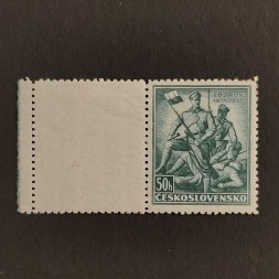 Briefmarke mit Ziefeldern Tschechoslowakie, 50h, Mi.373* 