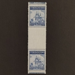 Zwischenstegpaar Tschechoslowakie, 2,50 Kč, Mi.376** 