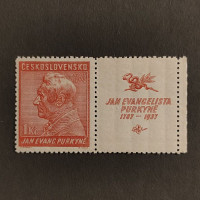 Briefmarke mit Ziefeldern Tschechoslowakie, 1 Kč, Mi.378** 