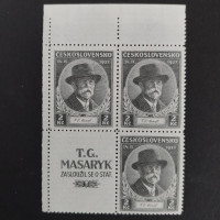 Block of stamps Czechoslovakia, 2 Kč, Mi.380, MNH** 