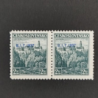 Zweierblock Tschechoslowakie, 2 Kč, Mi.383** 
