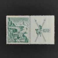 Briefmarke mit Ziefeldern Tschechoslowakie, 50h, Mi.387* 
