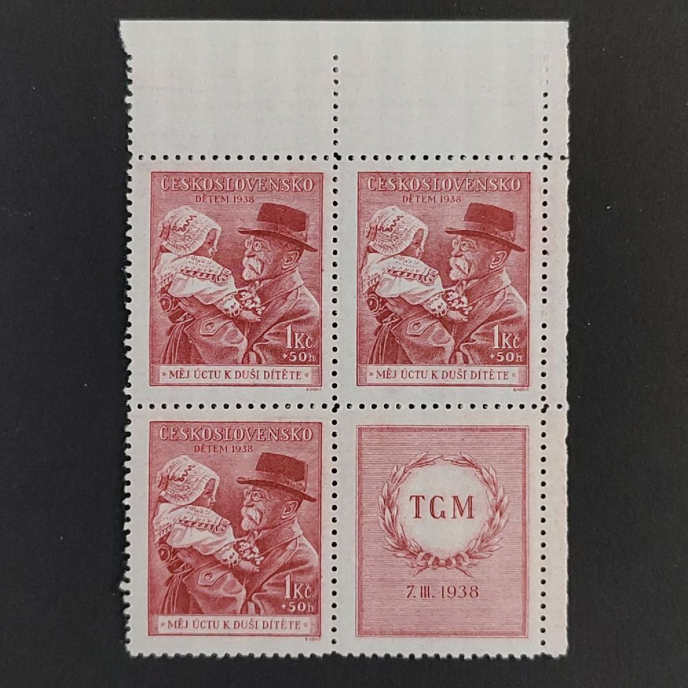 Pliego completo Checoslovaquia, 1 Kč + 50h, Mi.390, MNH** 