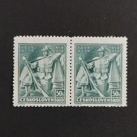 Zweierblock Tschechoslowakie, 50h, Mi.394* 