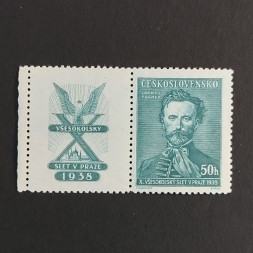 Briefmarke mit Ziefeldern Tschechoslowakie, 50h, Mi.395* 