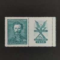 Briefmarke mit Ziefeldern Tschechoslowakie, 50h, Mi.395* 