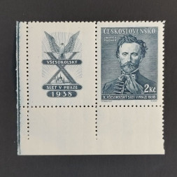 Briefmarke mit Ziefeldern Tschechoslowakie, 2 Kč, Mi.397** 