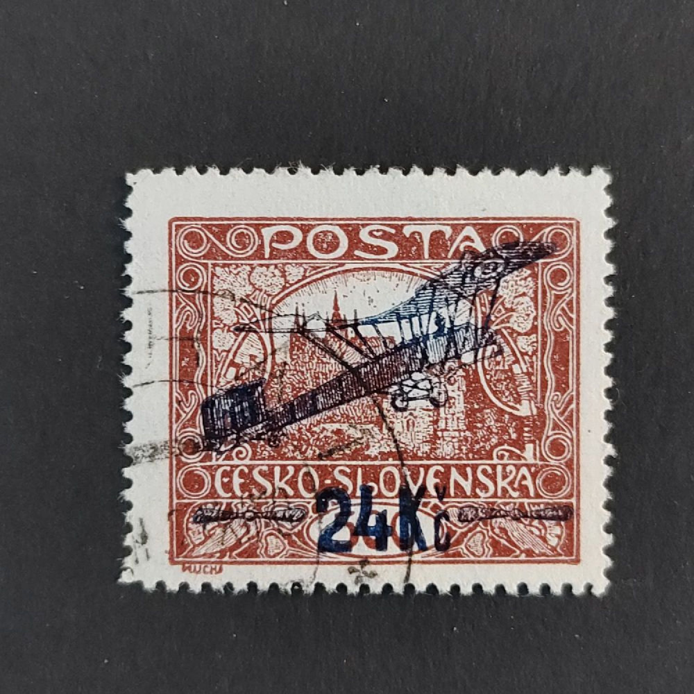 Sello Checoslovaquia, 24 Kč / 500h, Mi.193B, usado# 