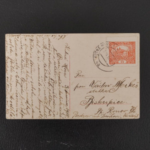 Cover Czechoslovakia, 15h, Mi.26, used# 