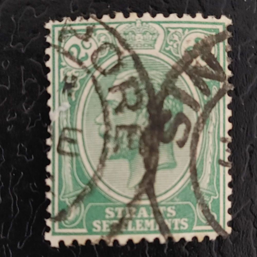 Sello Establecimientos de los Estrechos, SG195 (Mi. 158), Usado #, 2 c