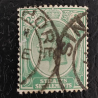 Sello Establecimientos de los Estrechos, SG195 (Mi. 158), Usado #, 2 c