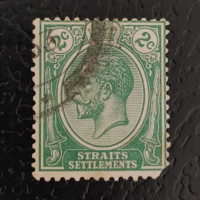 Sello Establecimientos de los Estrechos, SG195 (Mi. 158), Usado #, 2 c