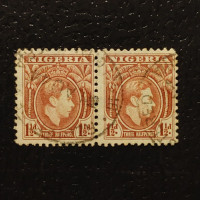 Pareja Nigeria, SG51 (Mi. 49A), Usado #, 1 1/2 d