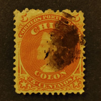 Stamp Chile, Mi.10, used# 