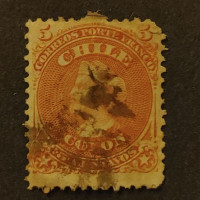 Stamp Chile, Mi.10, used# 