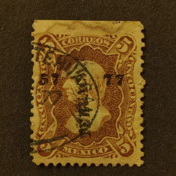 Sello México, Mi.96Iy (SG 97), Usado #, 5 ¢