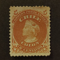 Stamp Chile, Mi.10, (*)(*) 