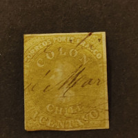 Stamp Chile, Mi.4, used# 