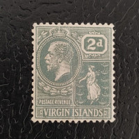Sello Islas Vírgenes Británicas, SG92 (Mi. 54), MH, 2 d