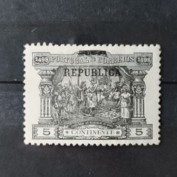 Briefmarke Portugal, 5 R, Mi.190y* 