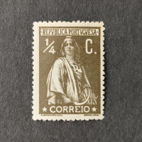 Briefmarke Portugal, 1/4 C, Mi.204Ax* 