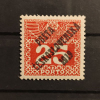 Známka ČSR PČ 1919 , 25h, Pof.69*, I. typ přetisku 